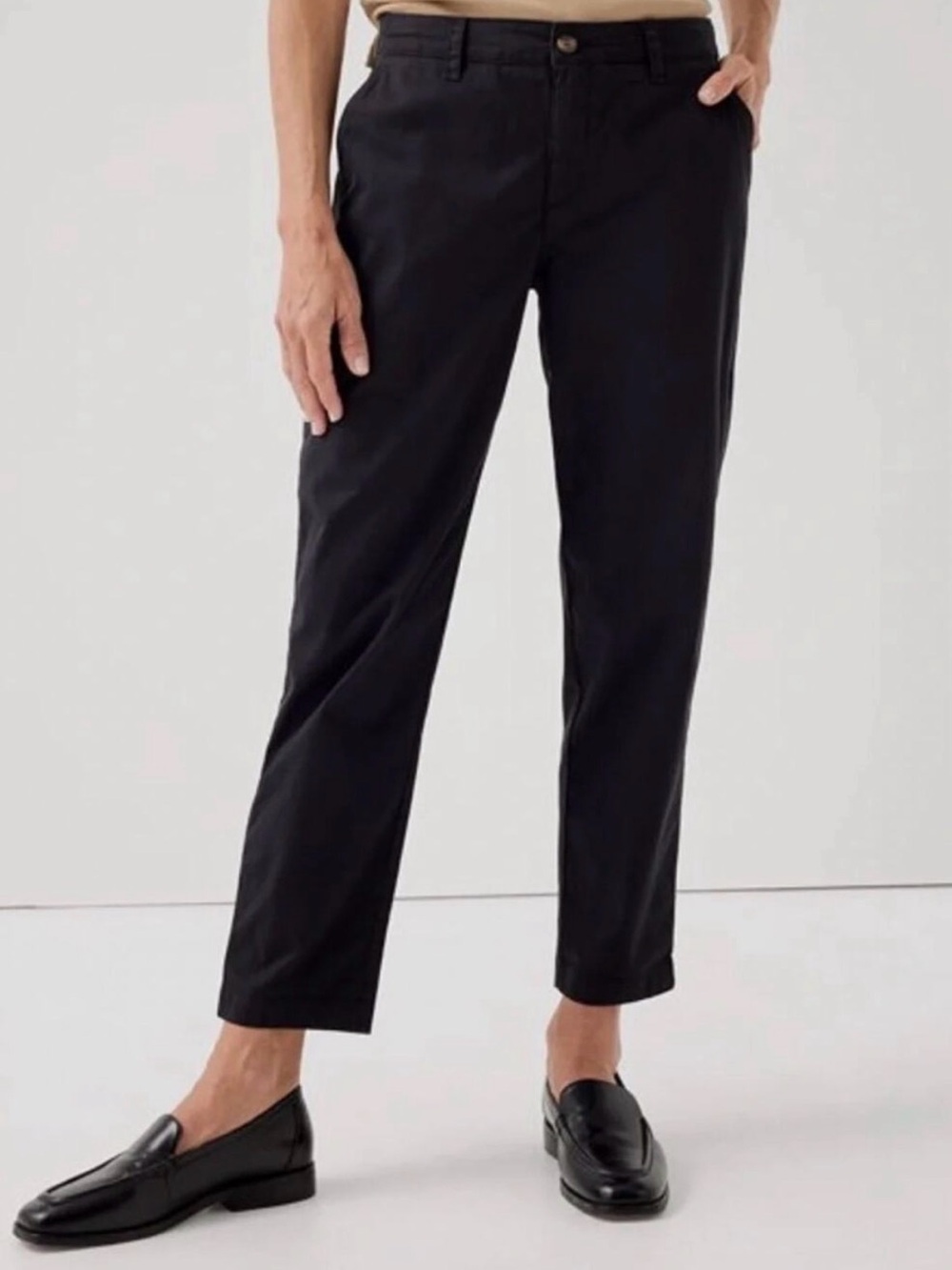 Pact Organic Black Boulevard Brushed Twill Chino Size Small